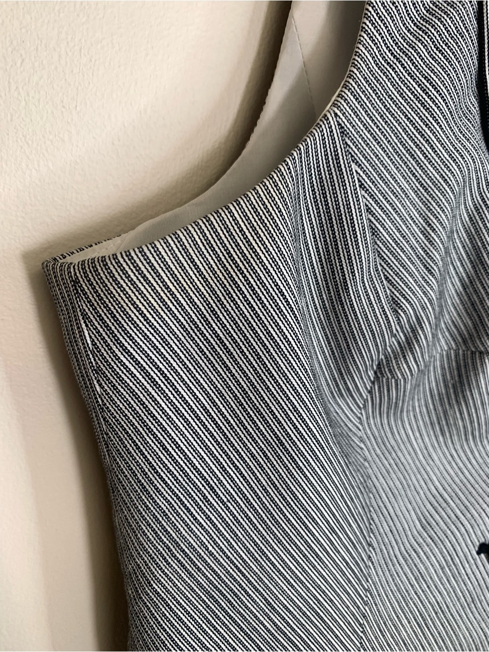 le château Y2K Pinstripe Gray Double-Breasted Vest L - Picture 12 of 13